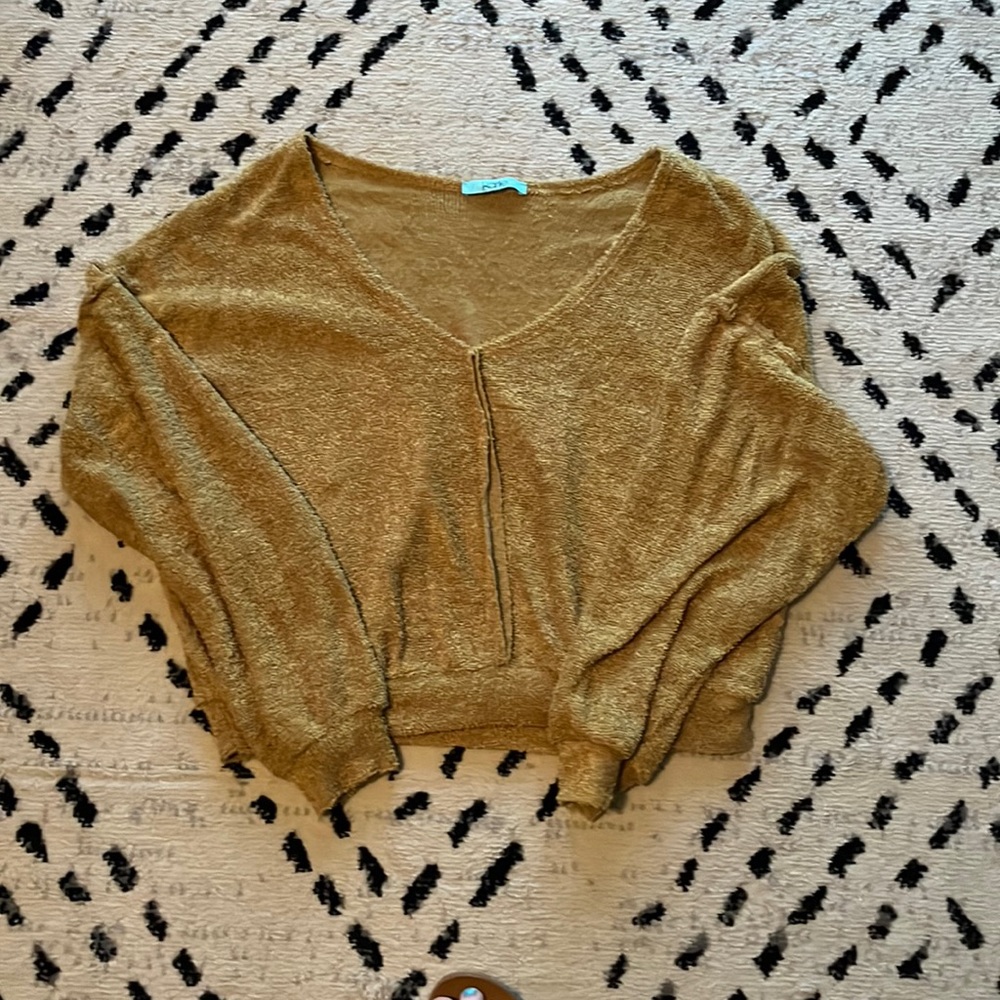 Karlie large cropped sweater.